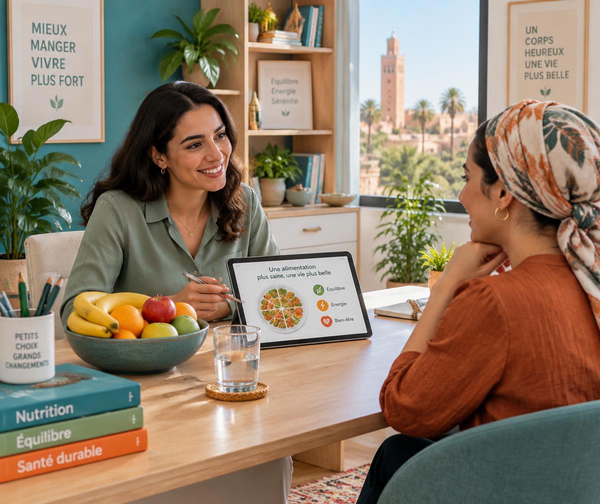 Consultation chaleureuse avec une nutritionniste